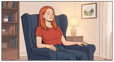 A client in hypnosis